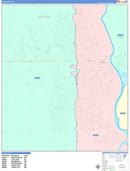 Yuba City Wall Map Color Cast Style 2026